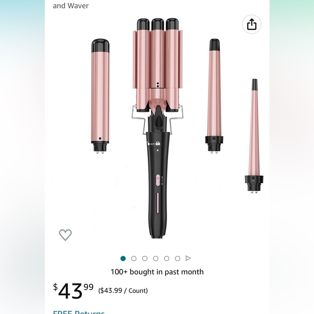 Hair curler with interchangeable attachments.